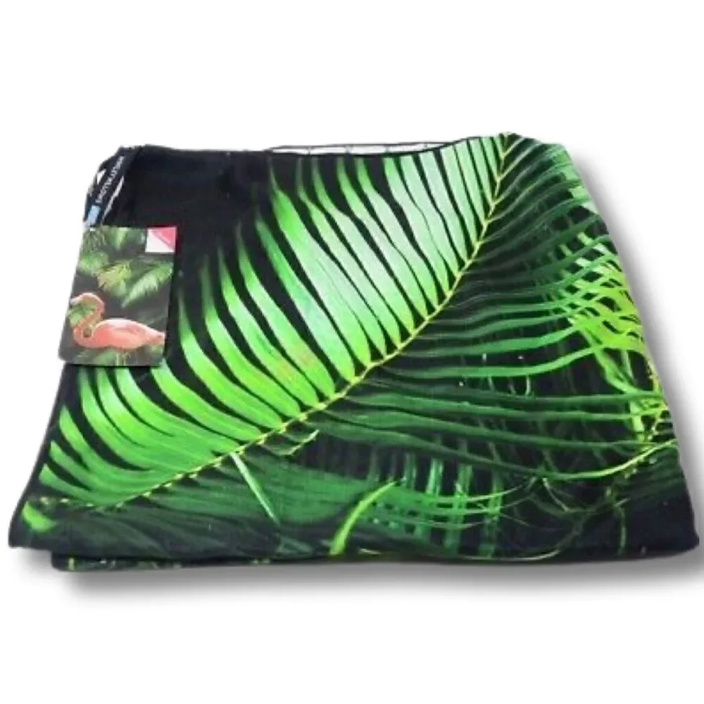 Whitley Willows Microfiber Flamingo Printed Beach Towel - NWT